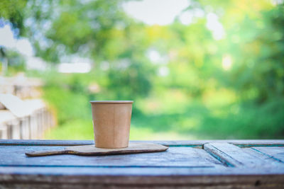 Close-up of coffee on table