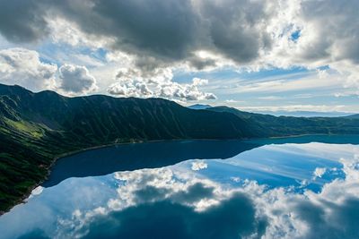 Low angle view of mountains against sky