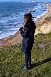 Woman looking at sea