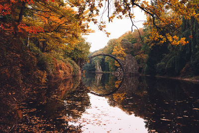 View of rakotz bridge over river