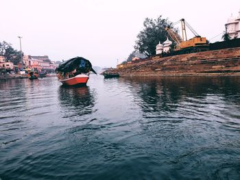 Scenic view of river against clear sky