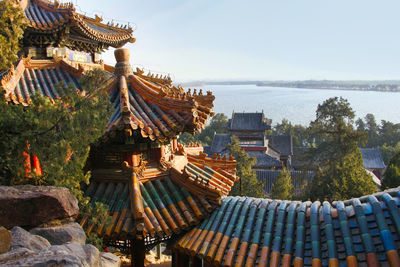 Panoramic view of buildings against sky