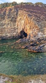 Rock formations in sea