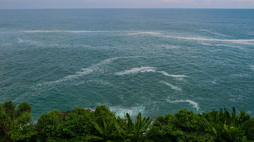 High angle view of sea against sky