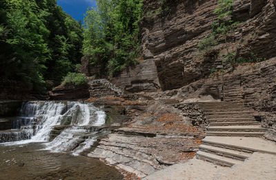 Scenic view of waterfall