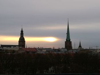 View of cathedral against sky during sunset