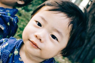 Close-up portrait of cute boy