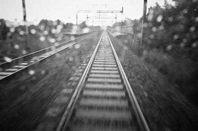 Railroad tracks against sky