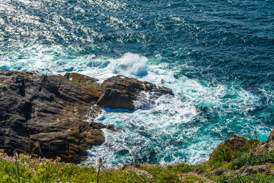 Rocks in sea