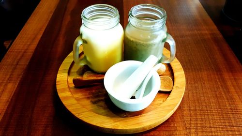 Close-up of food on table