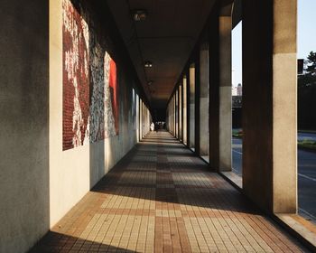 Empty corridor of building