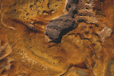 Close-up of rusty rock