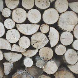 Full frame shot of logs