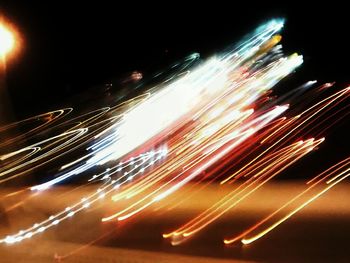 Light trails at night