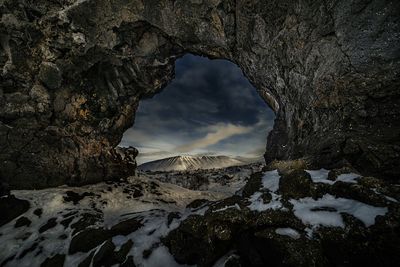 Scenic view of snow covered landscape