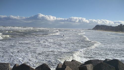 Scenic view of sea against sky