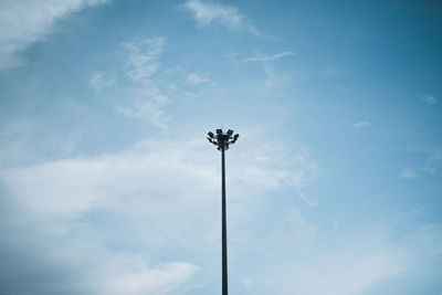 Low angle view of street light against sky
