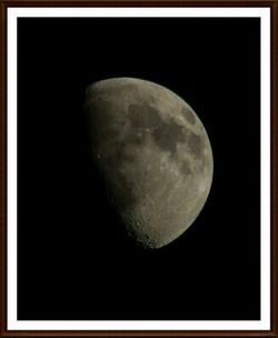 View of moon in the dark