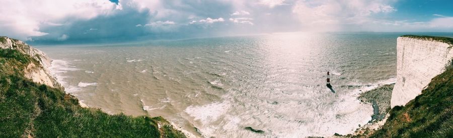 Panoramic view of sea against sky