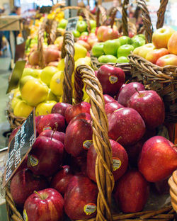 Close-up of fruits for sale in market