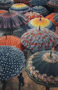 Full frame shot of colorful umbrella