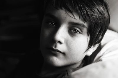 Close-up portrait of boy