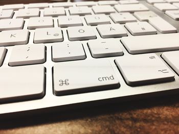 Close-up of computer keyboard