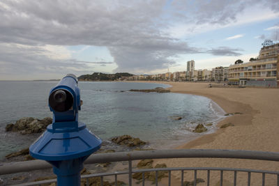 View of sea against cloudy sky