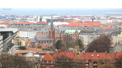 High angle view of cityscape