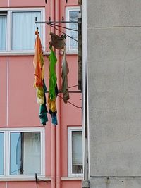 Clothes drying on window