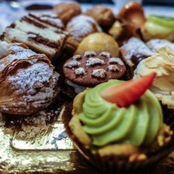 Close-up of cupcakes on plate