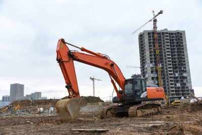 Crane at construction site