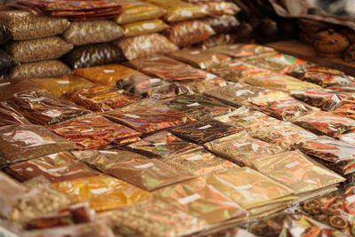 Close-up of food for sale at market stall