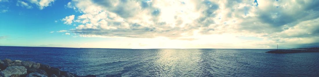 Panoramic view of sea against sky