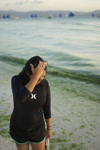 Man standing on beach