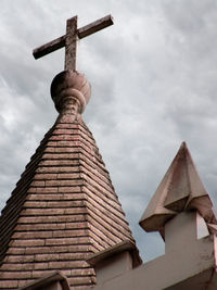 Low angle view of church roof