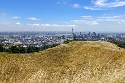 High angle view of city