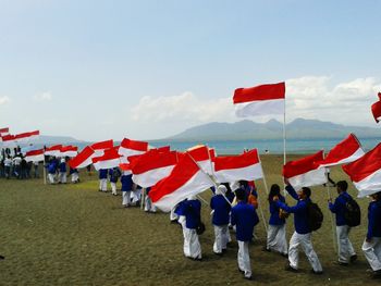 Group of people in playground