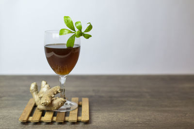 Close-up of drink on table