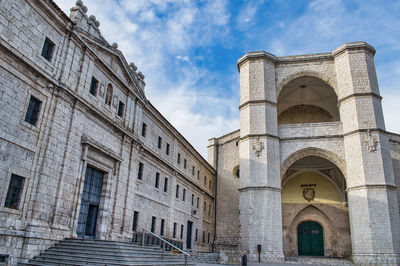 Low angle view of historical building against sky