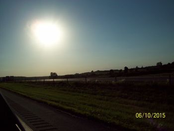 Landscape against clear sky