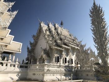 Low angle view of traditional building against sky