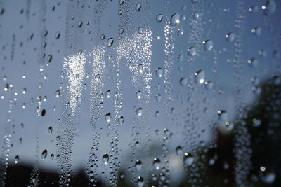 Raindrops on glass window