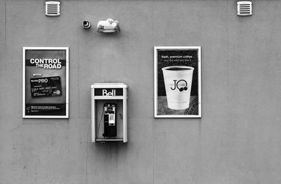 Information sign on wall