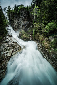 Scenic view of waterfall