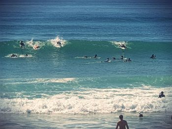 Group of people on beach