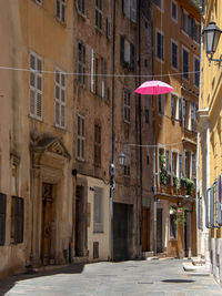 Street amidst buildings in town