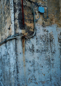 Close-up of old metal wall