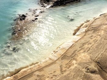 High angle view of beach