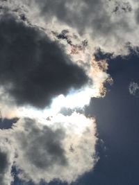 Low angle view of clouds in sky